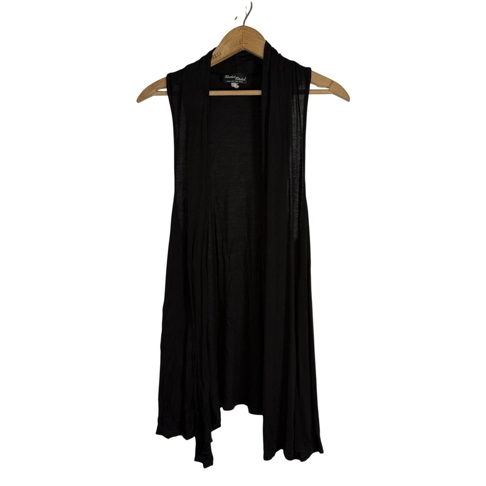 Rachel‎ Rachel Women's Large Sleeveless Black Cardigan Vest Drape